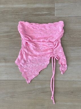 NWT See You Monday Asymmetrical Fairy Top Strapless Pink Size M Festival Summer